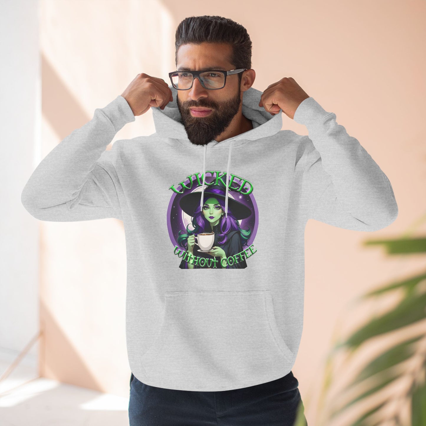 Wicked Without Coffee Three-Panel Fleece Hoodie