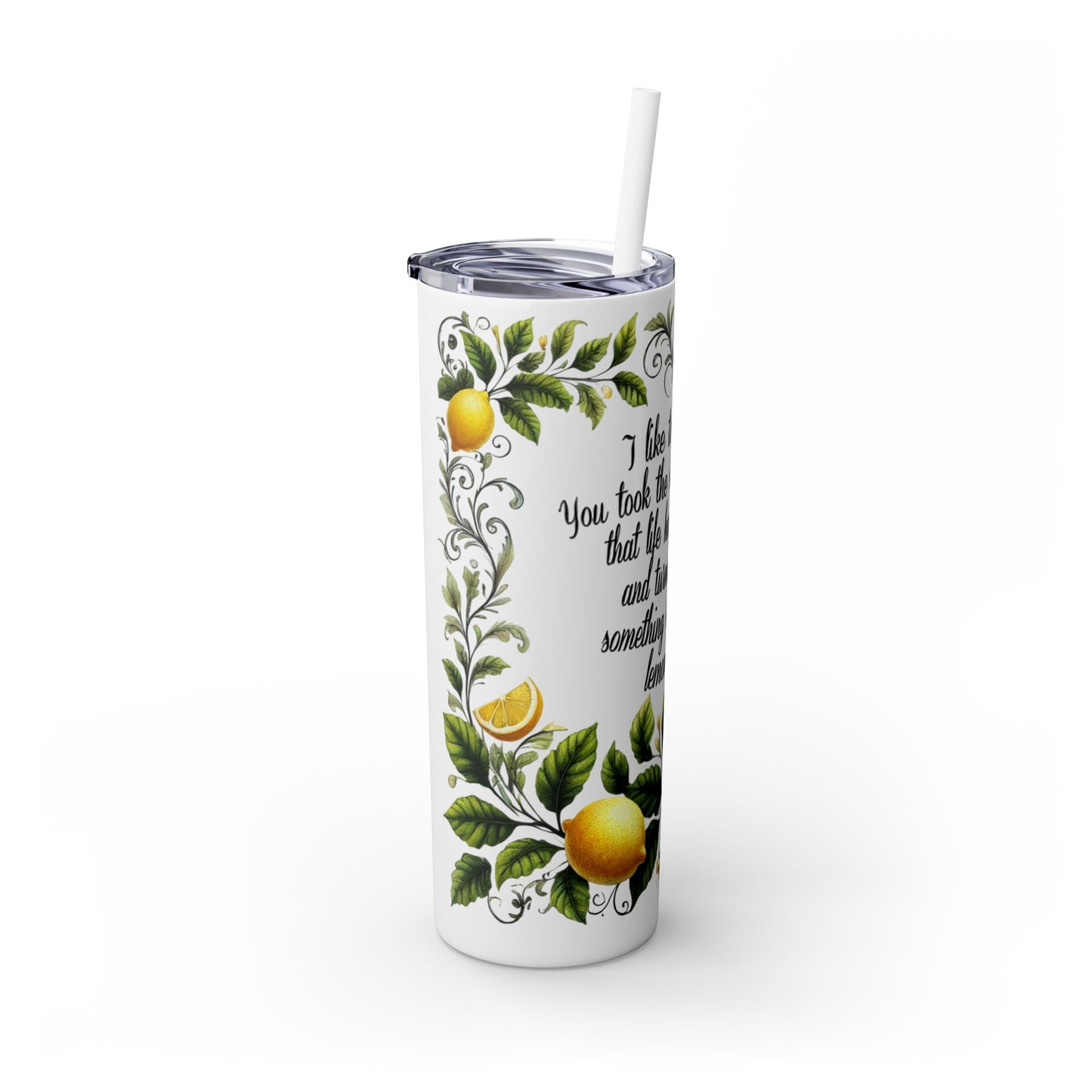 Sourest of Lemons Tumbler with Straw, 20oz