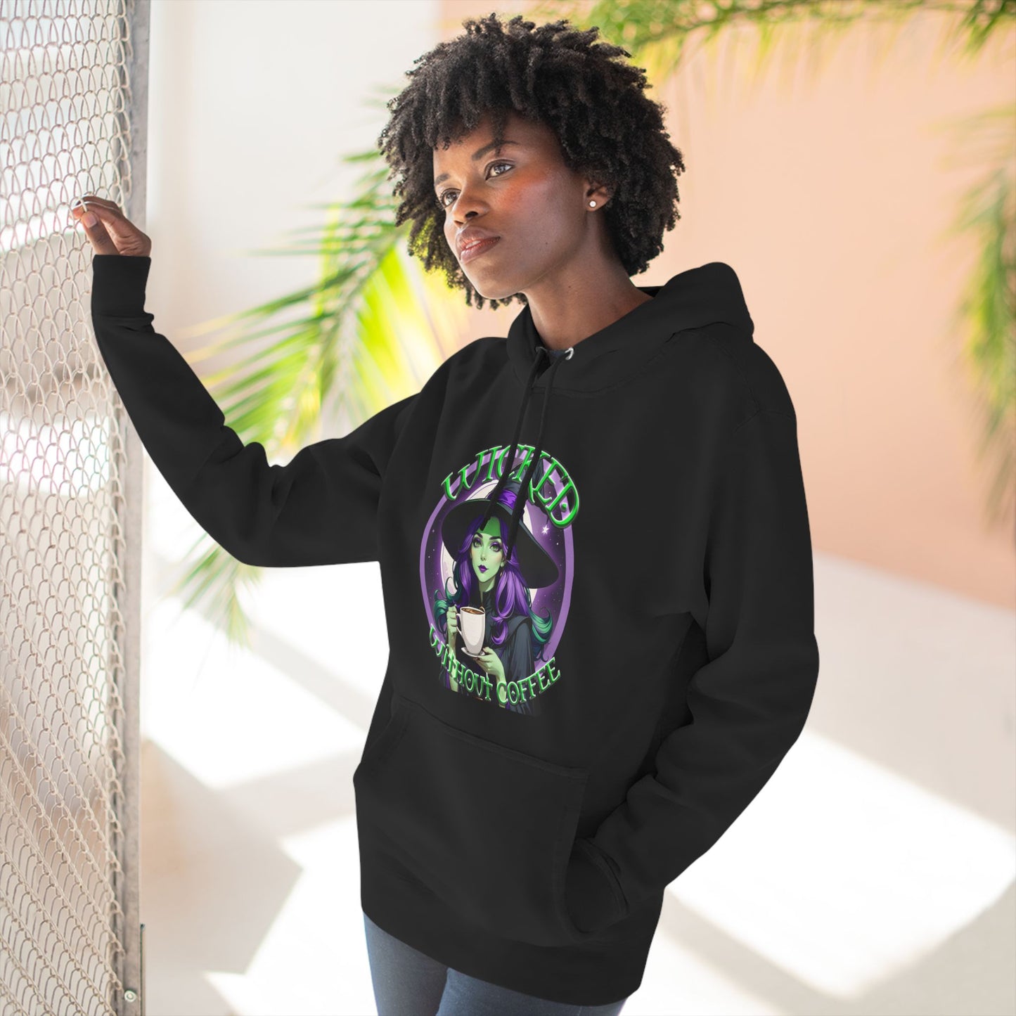 Wicked Without Coffee Three-Panel Fleece Hoodie