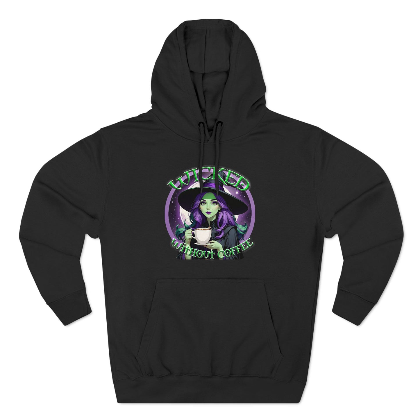 Wicked Without Coffee Three-Panel Fleece Hoodie