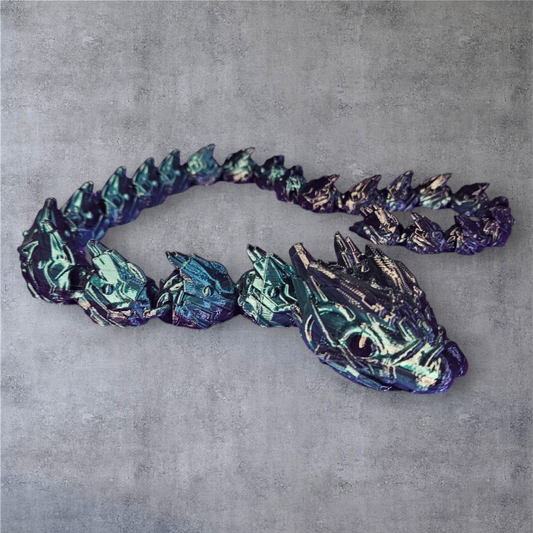 Green and Black Cyborg Snake