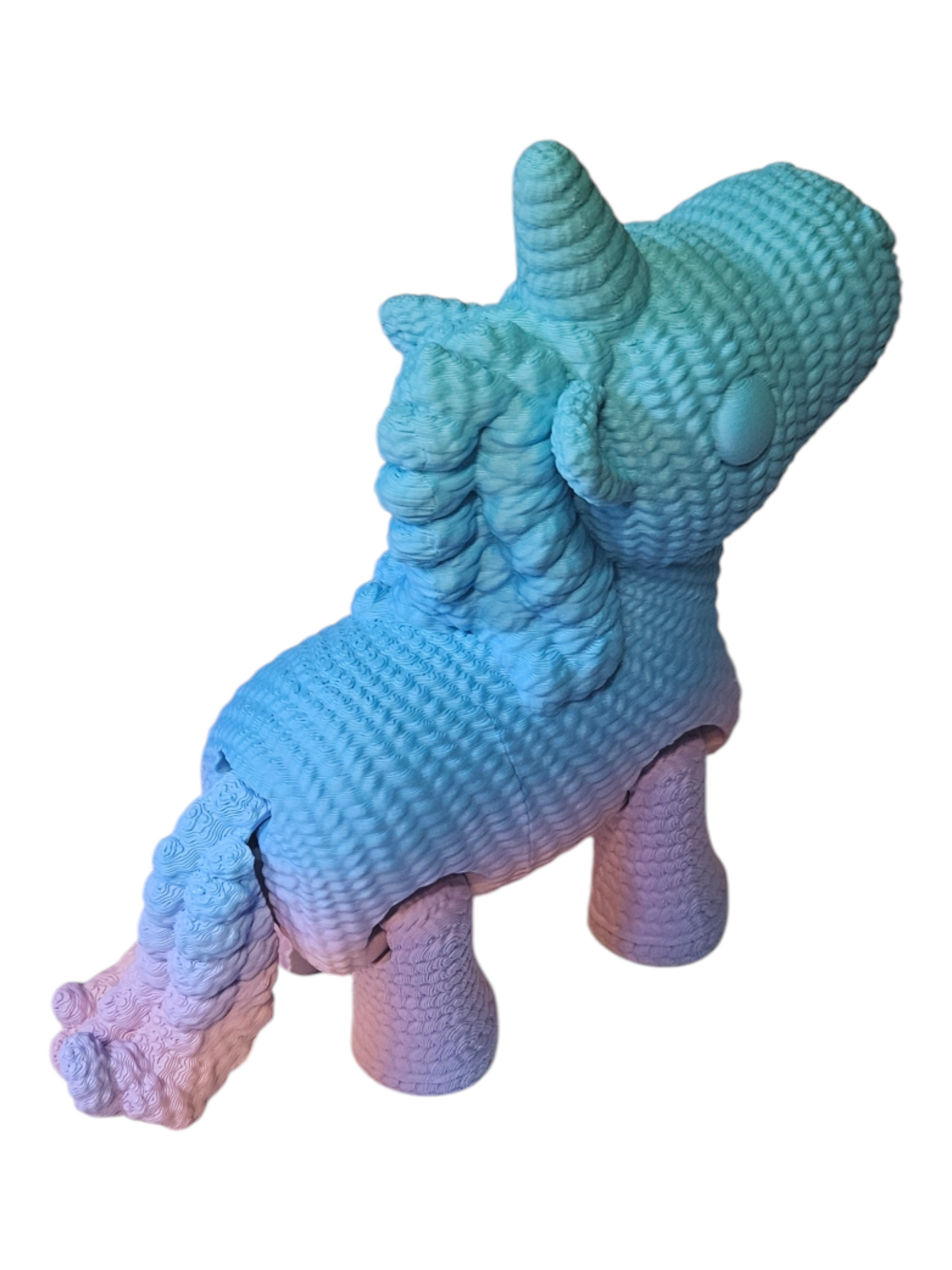 Crochet Style Pastel Rainbow Unicorn